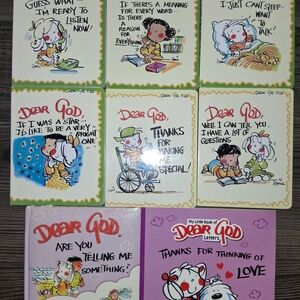 Dear God Vintage Kids Book Set - Colorful Illustrated Covers Lot Of 8
